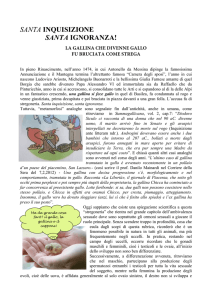 santa inquisizione santa ignoranza! la gallina divenne gallo fu