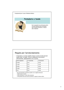 Regole per l`arrotondamento