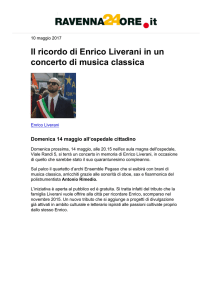 Il ricordo di Enrico Liverani in un concerto di musica classica