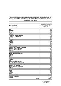 Tabelle MEDICINA - Atti Ministeriali