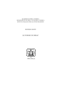 LE FORME DI DIRAC