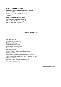 SCRITTURA CREATIVA Tema: Inventare una poesia sulla Pasqua