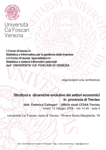 Struttura e dinamiche evolutive dei settori economici in