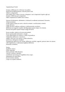 Argomenti per l`orale Somma e differenza tra vettori per via grafica