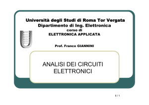 ANALISI DEI CIRCUITI ELETTRONICI
