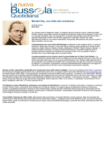 Mendel Day, una sfida allo scientismo
