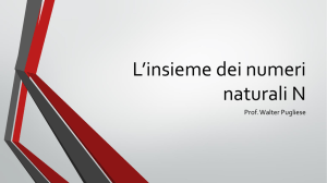 L`insieme dei numeri naturali N