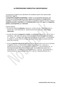La proposizione completiva circostanziale - Notebook Italia