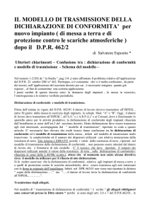 IL MODELLO DI TRASMISSIONE DELLA DICHIARAZIONE DI