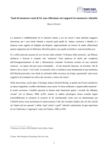 Vuoti di memoria vuoti di Sé: una riflessione sui