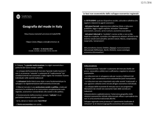 istituzioni e nuovo regionalismo