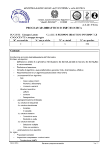 programma svolto