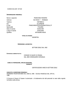 FORMATO EUROPEO PER IL CURRICULUM VITAE