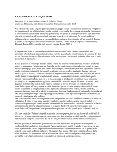 LA BAMBOLINA DA CINQUE EURO Intervista a Luciano Gallino a