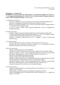 Corso di Struttura della Materia - Fisica G. Rinaudo Esercizio 5.1