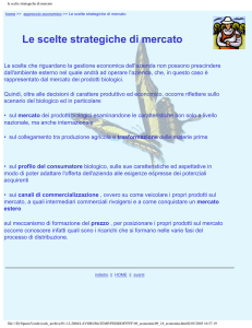 le scelte strategiche di mercato