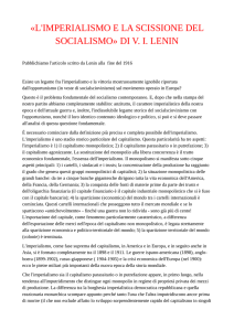 scritto di lenin sull`imperialismo
