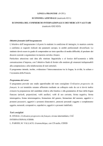 Programma lingua francese (CDL quadriennali)