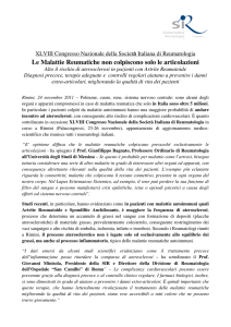 Le Malattie Reumatiche non colpiscono solo le articolazioni