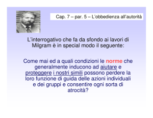 L`interrogativo che fa da sfondo ai lavori di Milgram è in special