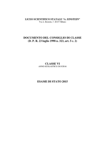 5I - Liceo Scientifico Statale Einstein Milano