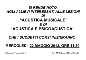 “acustica musicale” “acustica e psicoacustica”