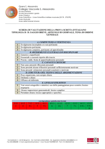 Griglia di valutazione italiano tipologia B e D