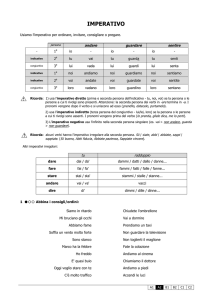 esercizi sul verbo al modo imperativo 1