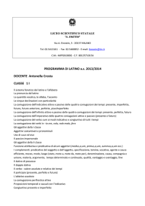 PROGRAMMA DI LATINO a.s. 2013/2014 DOCENTE Antonella