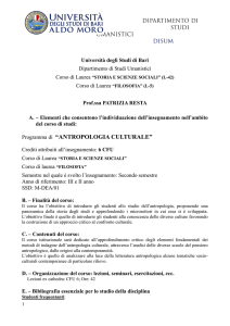antropologia culturale resta patrizia