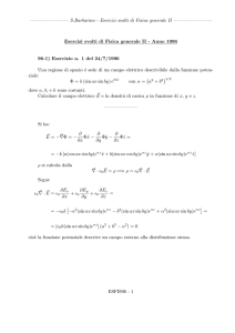———————— S.Barbarino - Esercizi svolti di Fisica generale II
