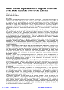 Ambiti e forme organizzative nel rapporto tra