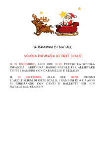 PROGRAMMA DI NATALE SCUOLA INFANZIA DI ORTE SCALO