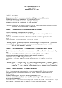 PROGRAMMA DI STORIA Classe III ITET Anno - Panetti