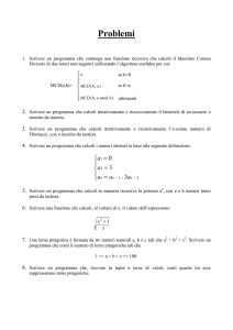 Esercizi sulle funzioni