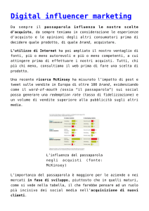 Digital influencer marketing