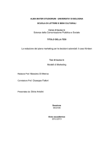 La redazione del Piano Marketing per le decisioni aziendali