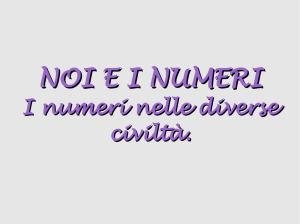 NOI E I NUMERI
