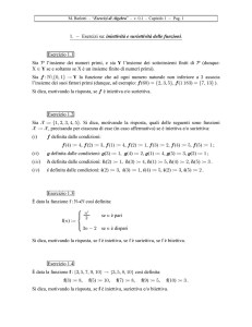 esercizi su iniettività e suriettività delle funzioni File