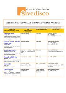 OFFERTE DI LAVORO NELLE AZIENDE ASSOCIATE AVEDISCO