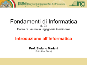 Introduzione all`informatica - Dolly