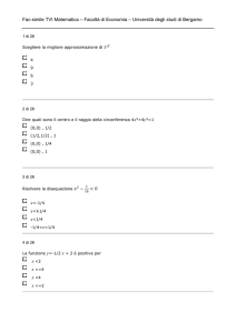 Fac-simile TVI Matematica – Facoltà di Economia – Università degli