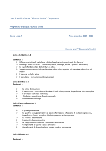 Programma di Latino classe I Fa.s. 2015