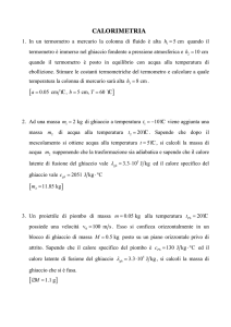 Calorimetria e gas perfetto