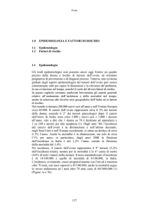 EPATOCARCINOMA: EPIDEMIOLOGIA E FATTORI DI RISCHIO