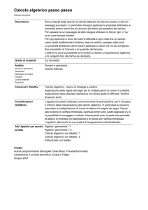 Calcolo algebrico passo passo