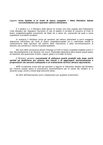 Oggetto: Virus Epatite A in frutti di bosco congelati – Nota Ministero