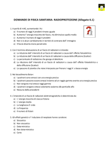DOMANDE DI FISICA SANITARIA