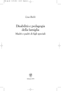Disabilità e pedagogia della famiglia
