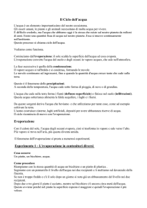 Il Ciclo dell`acqua